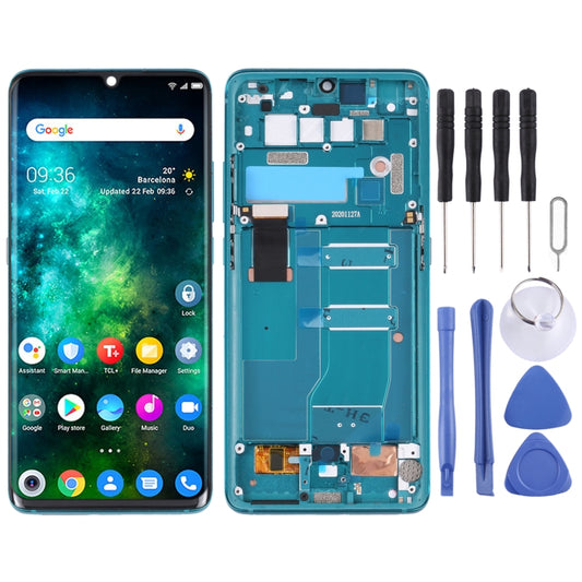 Original LCD Screen for TCL 10 Pro Digitizer Full Assembly with Frame (Green) - For TCL by buy2fix | Online Shopping UK | buy2fix