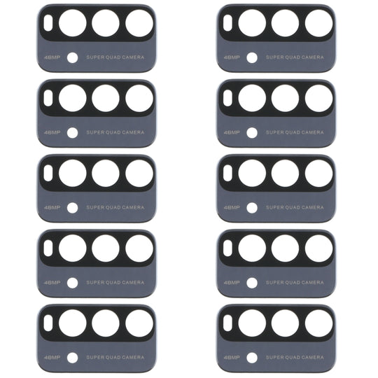 10 PCS Back Camera Lens for Xiaomi Redmi Note 9 4G M2010J19SC (Black)