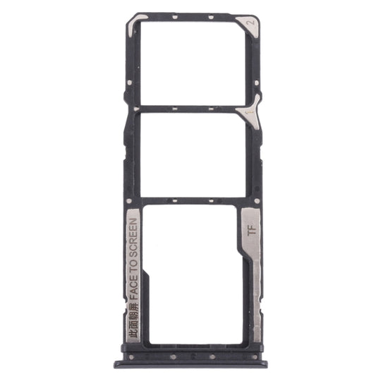 SIM-Kartenfach + SIM-Kartenfach + Micro-SD-Kartenfach für Xiaomi Poco M3 M2010J19CG M2010J19CI (Schwarz)