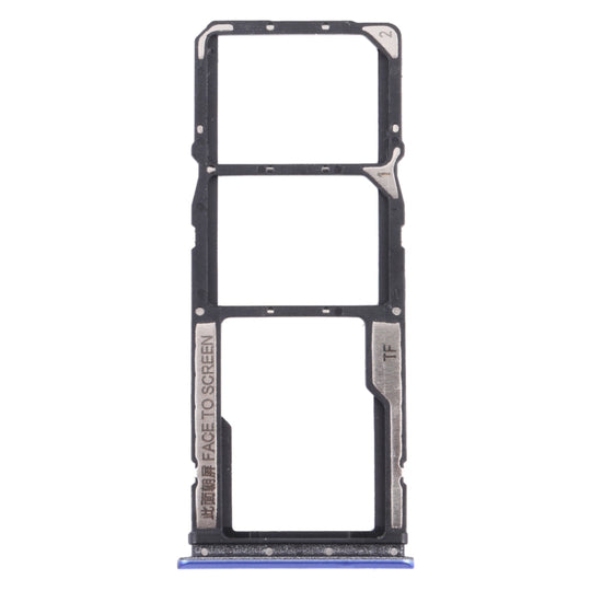 SIM-Kartenfach + SIM-Kartenfach + Micro-SD-Kartenfach für Xiaomi Poco M3 M2010J19CG M2010J19CI (Blau)