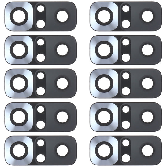 10 PCS Back Camera Lens for Xiaomi Redmi Note 10 4G M2101K7AI M2101K7AG(Silver)