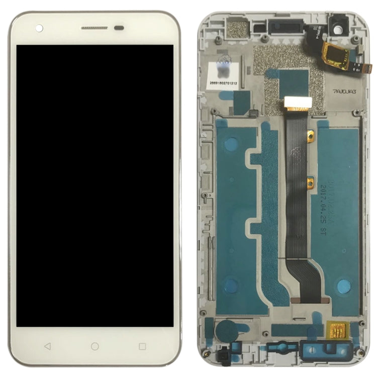OEM LCD Screen for Vodafone Smart Ultra 6 VF-995N VF995N Digitizer Full Assembly with Frame（White) by buy2fix