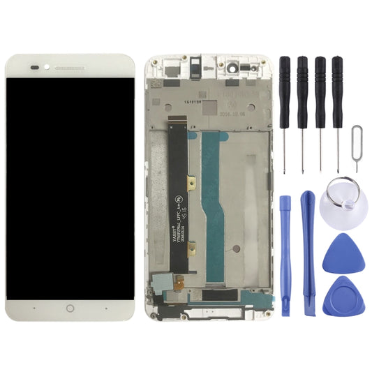 OEM LCD Screen for ZTE Blade A610 / A610C / A612  Digitizer Full Assembly with Frame（White) - For ZTE by buy2fix | Online Shopping UK | buy2fix