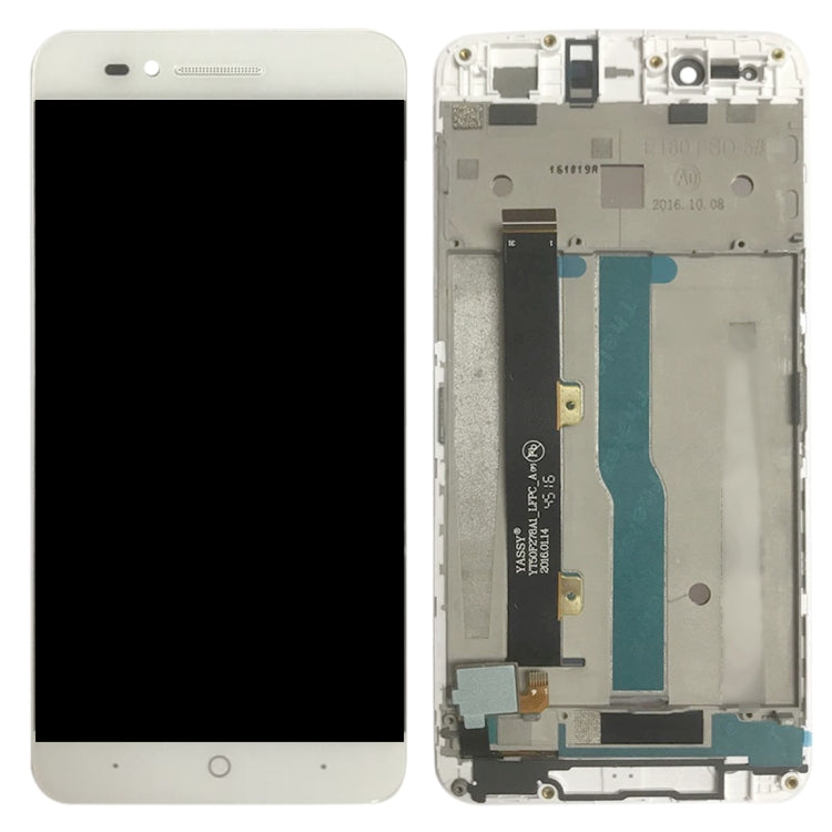 OEM LCD Screen for ZTE Blade A610 / A610C / A612  Digitizer Full Assembly with Frame（White) - For ZTE by buy2fix | Online Shopping UK | buy2fix