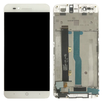 OEM LCD Screen for ZTE Blade A610 / A610C / A612  Digitizer Full Assembly with Frame（White) - For ZTE by buy2fix | Online Shopping UK | buy2fix