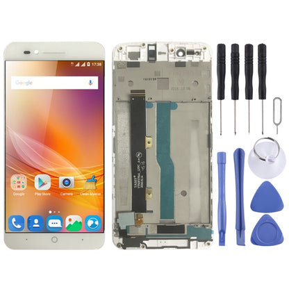 OEM LCD Screen for ZTE Blade A610 / A610C / A612  Digitizer Full Assembly with Frame（White) - For ZTE by buy2fix | Online Shopping UK | buy2fix