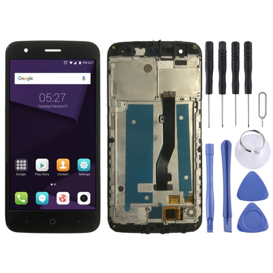 OEM LCD Screen for ZTE Blade V8 Lite  Digitizer Full Assembly with Frame（Black) - For ZTE by buy2fix | Online Shopping UK | buy2fix