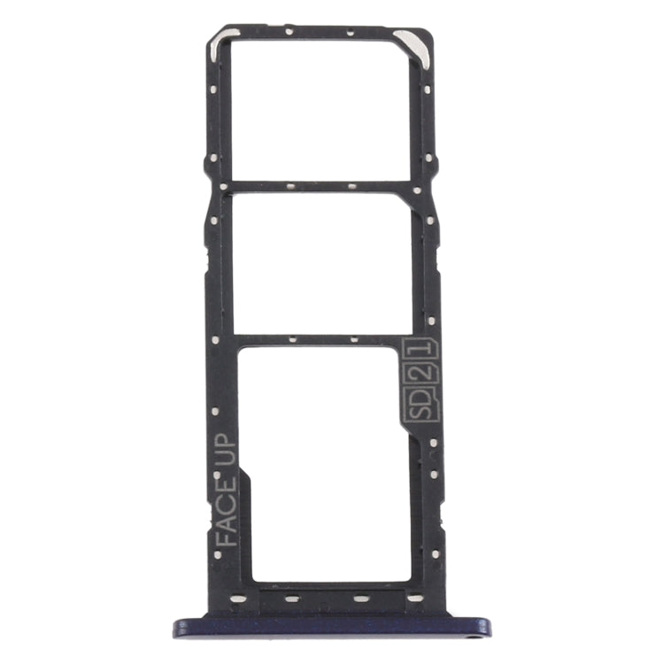 SIM Card Tray + SIM Card Tray + Micro SD Card Tray for Motorola Moto G8 Power Lite (Black) - Card Socket by buy2fix | Online Shopping UK | buy2fix
