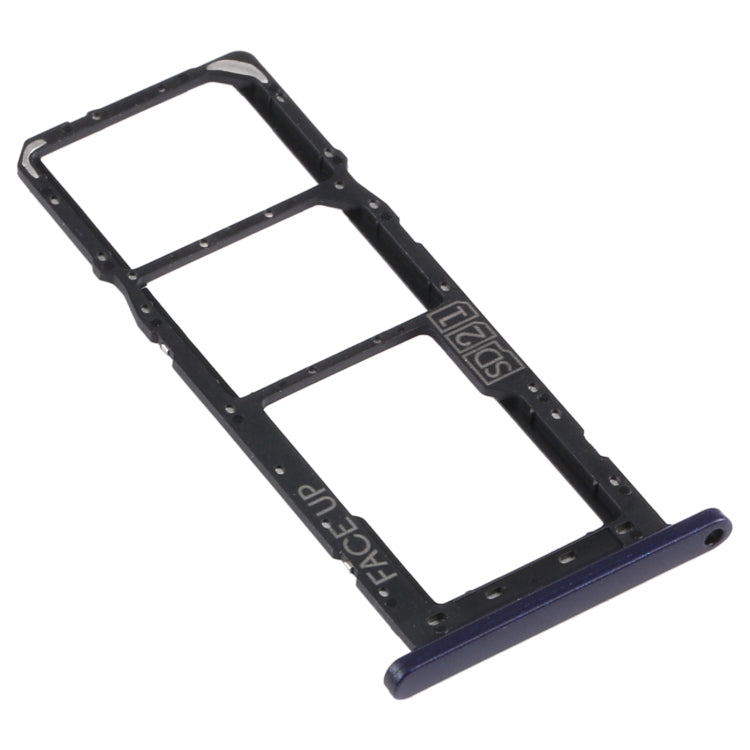 SIM Card Tray + SIM Card Tray + Micro SD Card Tray for Motorola Moto G8 Power Lite (Black) - Card Socket by buy2fix | Online Shopping UK | buy2fix