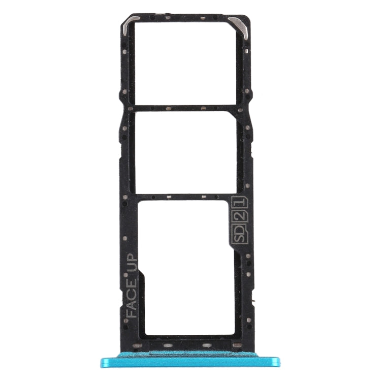 SIM Card Tray + SIM Card Tray + Micro SD Card Tray for Motorola Moto G8 Power Lite (Green) - Card Socket by buy2fix | Online Shopping UK | buy2fix