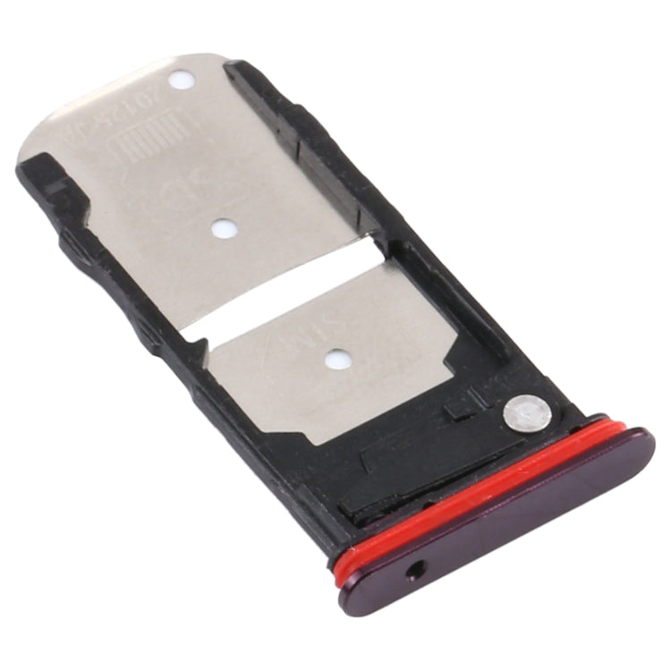 SIM Card Tray + Micro SD Card Tray for Motorola Moto Edge+ (Purple) - Card Socket by buy2fix | Online Shopping UK | buy2fix