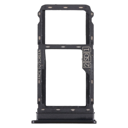 SIM Card Tray + Micro SD Card Tray for Motorola Moto G8 Plus XT2019 XT2019-2 (Black) - Card Socket by buy2fix | Online Shopping UK | buy2fix
