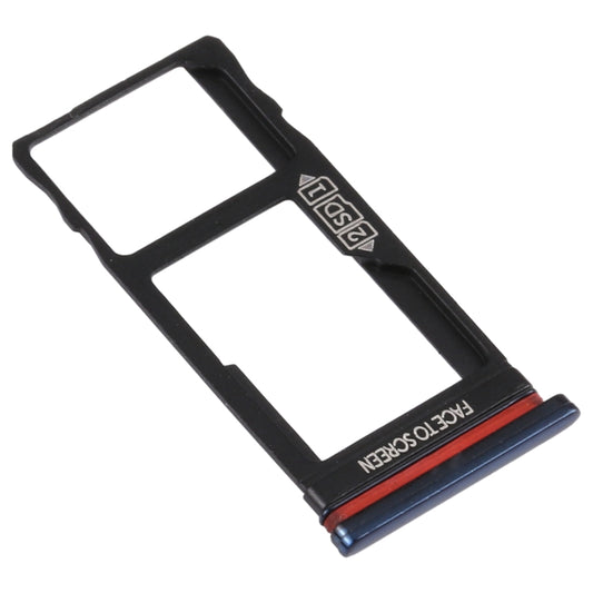 SIM Card Tray + Micro SD Card Tray for Motorola Moto One Vision / P50 (Black) - Card Socket by buy2fix | Online Shopping UK | buy2fix