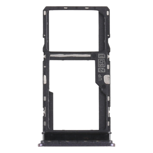 SIM Card Tray + SIM Card Tray / Micro SD Card Tray for Motorola Moto G10 XT2127-2 (Black) - Card Socket by buy2fix | Online Shopping UK | buy2fix