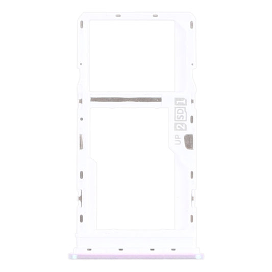 SIM Card Tray + SIM Card Tray / Micro SD Card Tray for Motorola Moto G10 XT2127-2 (Silver) - Card Socket by buy2fix | Online Shopping UK | buy2fix