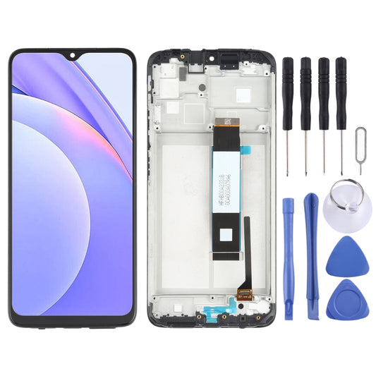 LCD Screen and Digitizer Full Assembly with Frame for Xiaomi Redmi Note 9 4G / Poco M3 / Redmi 9 Power M2010J19SC M2010J19CG(Black) - LCD Screen by buy2fix | Online Shopping UK | buy2fix