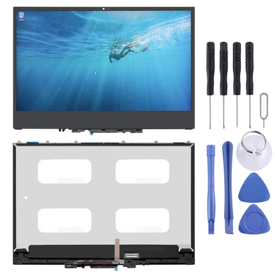 1920 x 1080 FHD 30 Pin LCD Bildschirm und Digitizer Vollmontage mit Rahmen für Lenovo Yoga 720-13 720-13IKB 5D10K81089 (Schwarz)