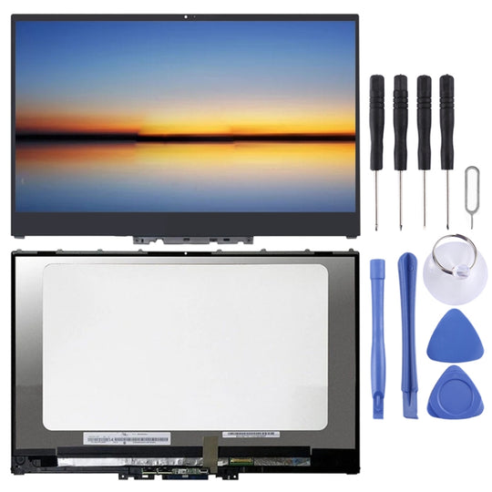 1920 x 1080 FHD 30-poliger LCD-Bildschirm und Digitizer-Vollmontage mit Rahmen für Lenovo Yoga 720-15 720-15IKB (Schwarz)