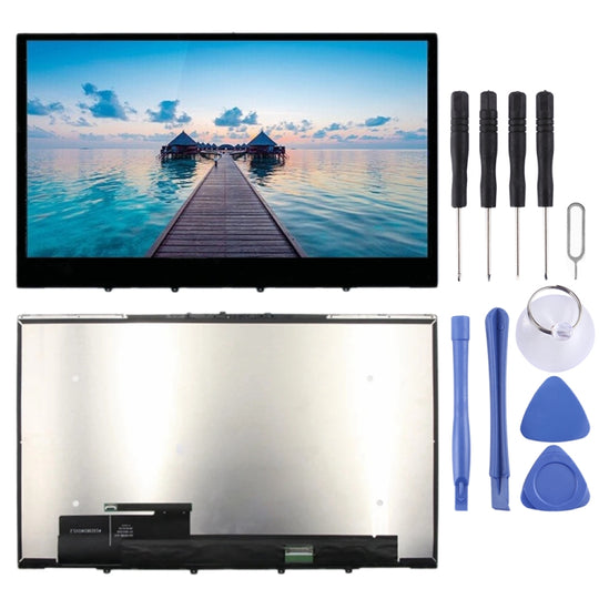 1920 x 1080 FHD LCD-Bildschirm und Digitizer Vollmontage mit Rahmen für Lenovo Yoga C740-15 C740-15IML 5D10S39585 (Schwarz)