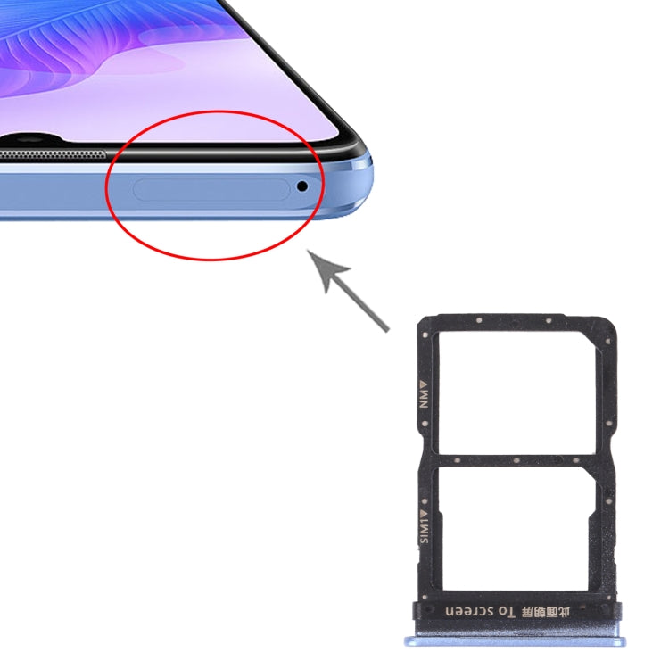 SIM Card Tray + NM Card Tray for Huawei Enjoy 20 Pro (Purple) by buy2fix
