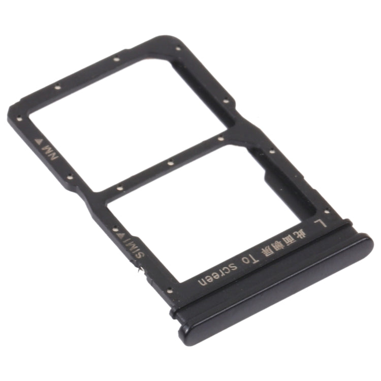 SIM Card Tray + NM Card Tray for Huawei P Smart S (Black) by buy2fix