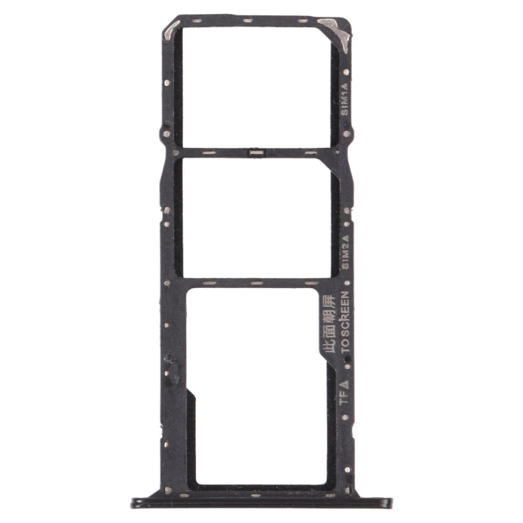 SIM Card Tray + SIM Card Tray + Micro SD Card Tray for Honor 8S 2020 (Black) by buy2fix