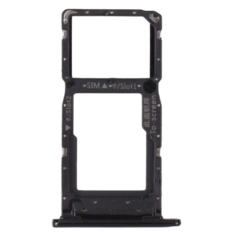 SIM Card Tray + SIM Card Tray / Micro SD Card Tray for Honor 9S (Black) by buy2fix