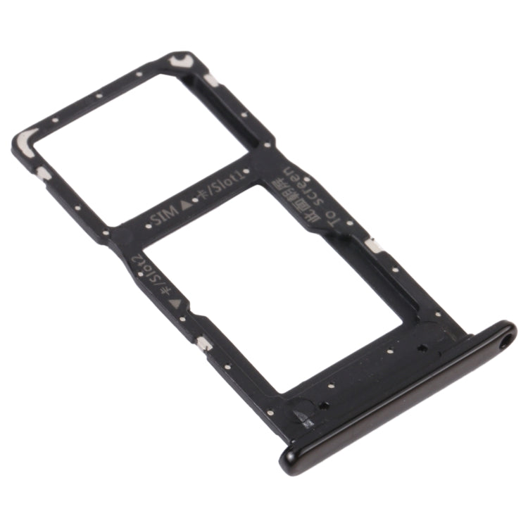 SIM Card Tray + SIM Card Tray / Micro SD Card Tray for Honor 9S (Black) by buy2fix