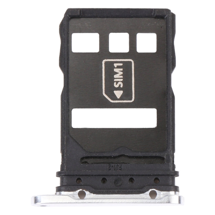 SIM Card Tray + NM Card Tray for Huawei P40 Pro (Silver) by buy2fix