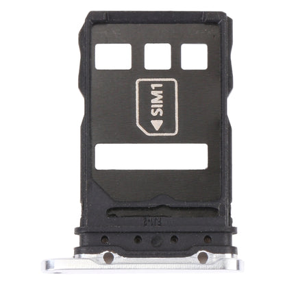 SIM Card Tray + NM Card Tray for Huawei P40 Pro (Silver) by buy2fix