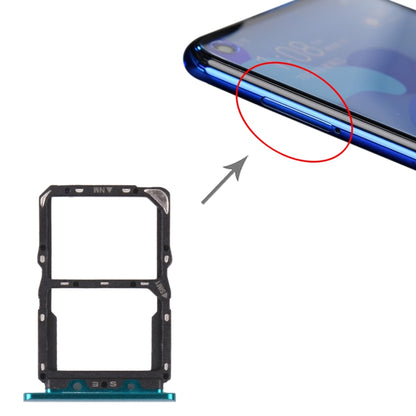 SIM Card Tray + NM Card Tray for Huawei Nova 5 Pro (Green) by buy2fix