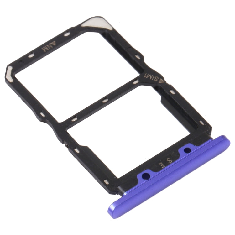 SIM Card Tray + NM Card Tray for Huawei Nova 5 Pro (Purple) by buy2fix