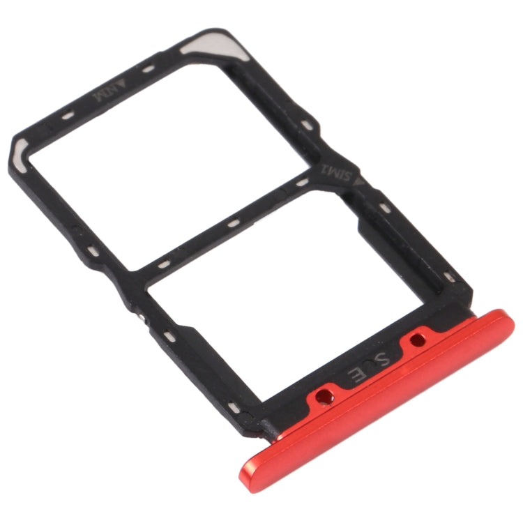 SIM Card Tray + NM Card Tray for Huawei Nova 5 Pro (Red) by buy2fix