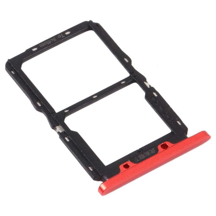 SIM Card Tray + NM Card Tray for Huawei Nova 5 Pro (Red) by buy2fix