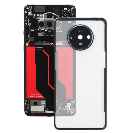 For OnePlus 7T Battery Back Cover With Camera Lens (Transparent) - Back Cover by buy2fix | Online Shopping UK | buy2fix
