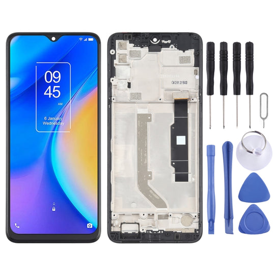 Écran LCD et numériseur Assemblage complet avec cadre pour TCL 20 SE T761H (Noir)