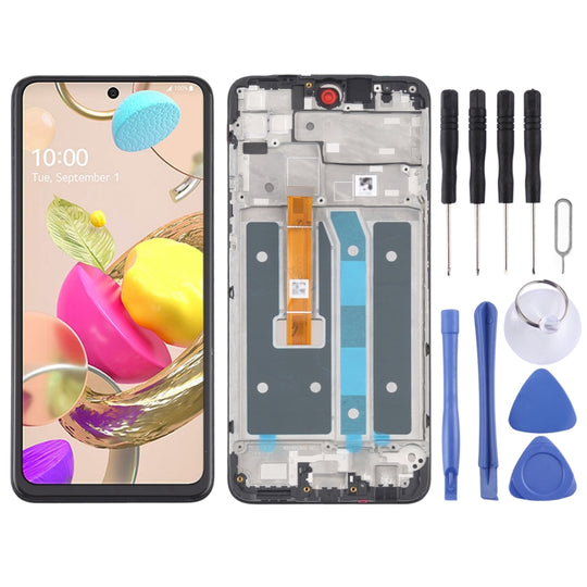 LCD-Bildschirm und Digitizer-Vollmontage mit Rahmen für LG K42 LMK420 LM-K420 LMK420H LM-K420H LMK420E LM-K420E LMK420Y LM-K420Y
