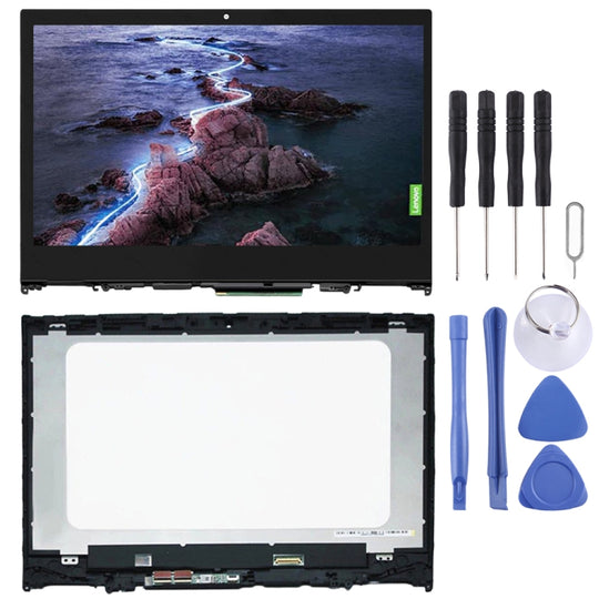 1366 x 768 Pixel LCD-Bildschirm und Digitizer-Vollmontage mit Rahmen für Lenovo Yoga 520-14IKB (Schwarz)