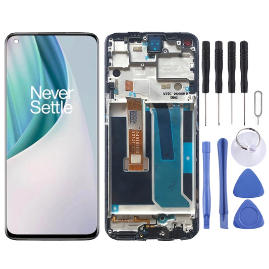 For OnePlus Nord N10 5G BE2029 Digitizer Full Assembly with Frame OEM LCD Screen (Black) - LCD Screen by buy2fix | Online Shopping UK | buy2fix