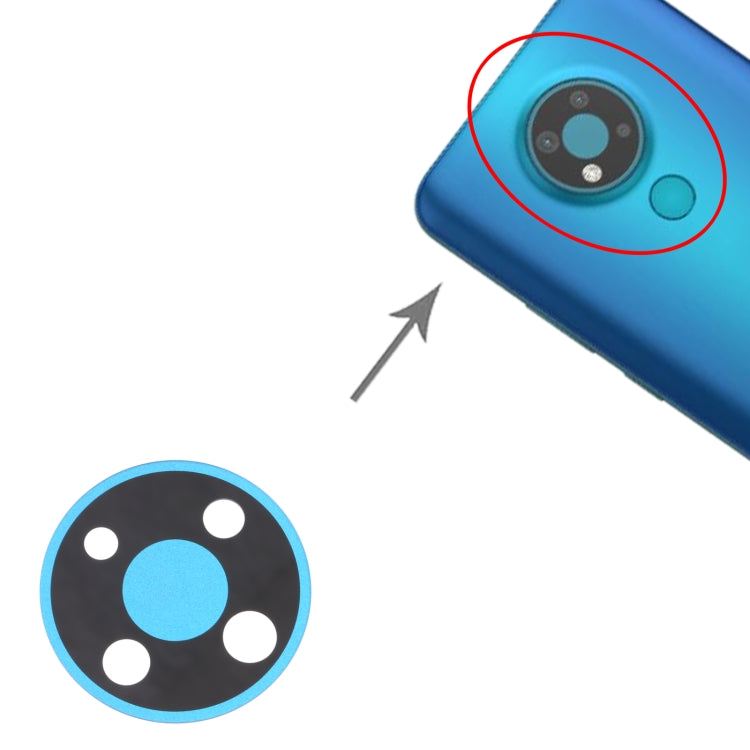 10 PCS Back Camera Lens for Nokia 3.4 TA-1288 TA-1285 TA-1283(Blue) - Camera by buy2fix | Online Shopping UK | buy2fix
