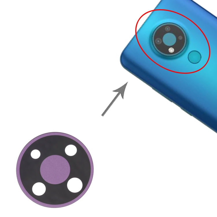 10 PCS Back Camera Lens for Nokia 3.4 TA-1288 TA-1285 TA-1283(Purple) - Camera by buy2fix | Online Shopping UK | buy2fix