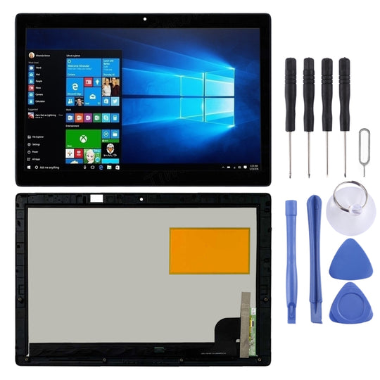 LCD-Bildschirm und Digitizer-Vollmontage mit Rahmen für Lenovo ideaPad MIIX 510 (Schwarz)