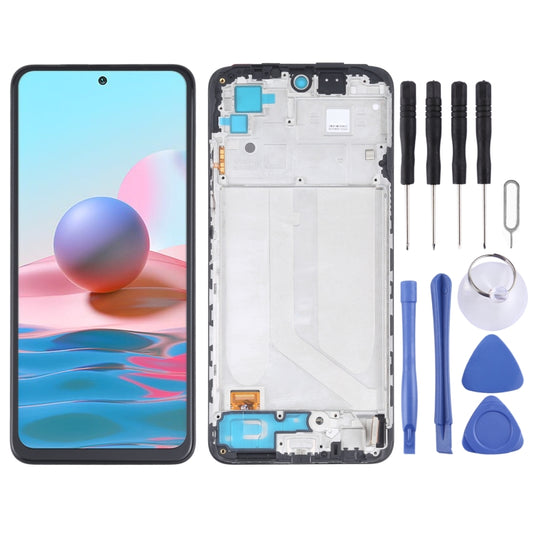 OLED Material LCD Screen and Digitizer Full Assembly With Frame for Xiaomi Redmi Note 10 4G / Redmi Note 10s 4G / Redmi Note 11 SE India / Poco M5s  M2101K7AI M2101K7AG M2101K7BG M2101K7BI M2101K7BNY - LCD Screen by buy2fix | Online Shopping UK | buy2fix