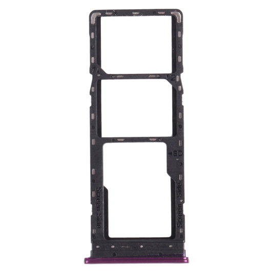 For infinix Hot 9 Play X680 C680B X680C SIM Card Tray + SIM Card Tray + Micro SD Card Tray (Purple) - Card Tray by buy2fix | Online Shopping UK | buy2fix