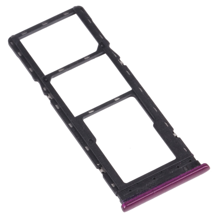 For infinix Hot 9 Play X680 C680B X680C SIM Card Tray + SIM Card Tray + Micro SD Card Tray (Purple) - Card Tray by buy2fix | Online Shopping UK | buy2fix