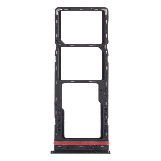 For infinix Hot 8 Lite X650 SIM Card Tray + SIM Card Tray + Micro SD Card Tray (Black) - Card Tray by buy2fix | Online Shopping UK | buy2fix