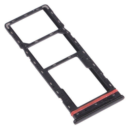 For infinix Hot 8 Lite X650 SIM Card Tray + SIM Card Tray + Micro SD Card Tray (Black) - Card Tray by buy2fix | Online Shopping UK | buy2fix