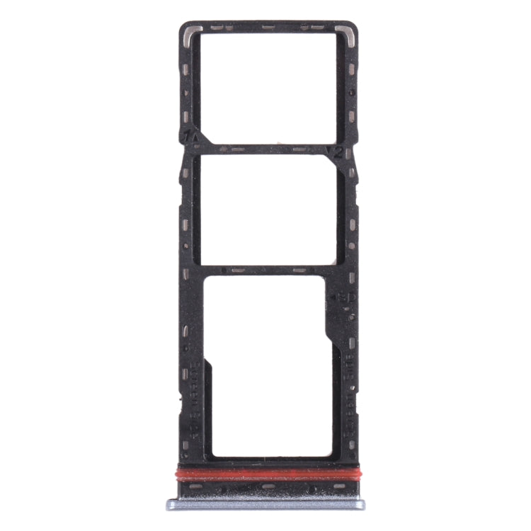 For infinix Hot 8 Lite X650 SIM Card Tray + SIM Card Tray + Micro SD Card Tray (Grey) - Card Tray by buy2fix | Online Shopping UK | buy2fix