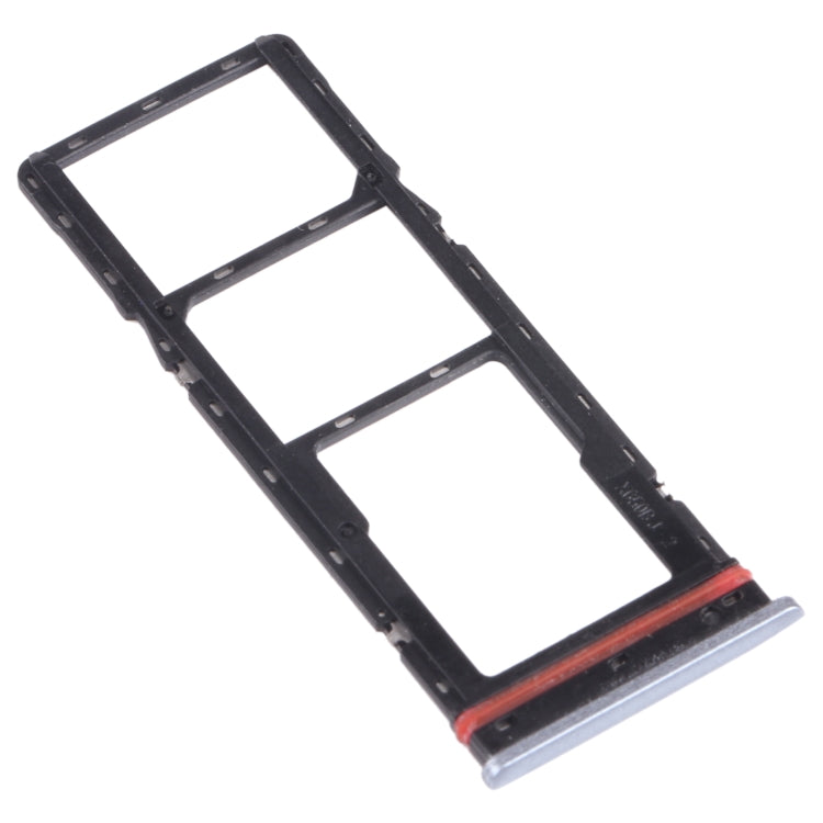 For infinix Hot 8 Lite X650 SIM Card Tray + SIM Card Tray + Micro SD Card Tray (Grey) - Card Tray by buy2fix | Online Shopping UK | buy2fix
