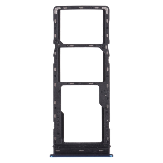 For infinix S5 X652 SIM Card Tray + SIM Card Tray + Micro SD Card Tray (Blue) - Card Tray by buy2fix | Online Shopping UK | buy2fix